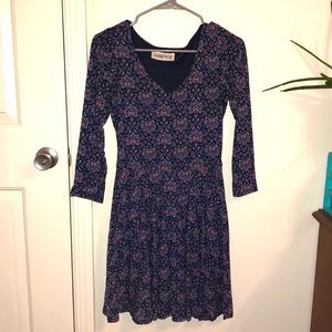Dark Purple Flower Dress